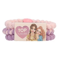 Sada 3 gumičiek do vlasov Top Model, fialové odtiene