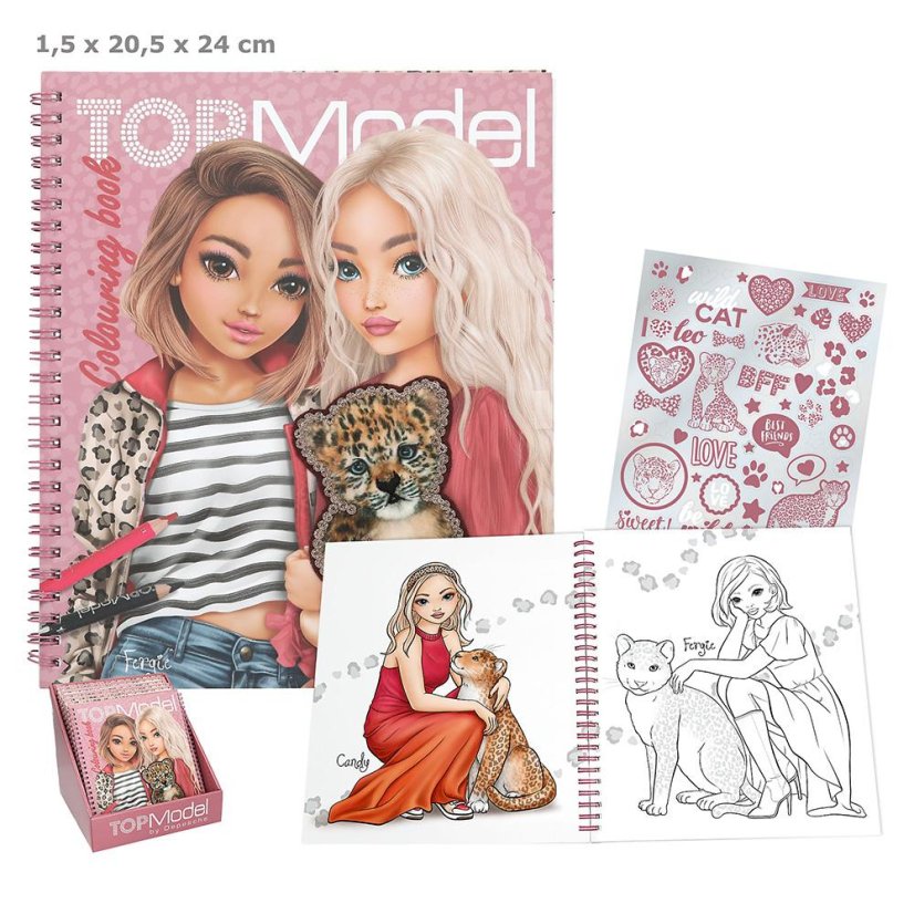 Kreativní omalovánky se samolepkami Top Model LeoHeart