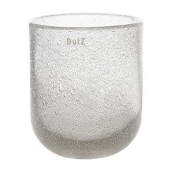 DutZ Flowervase 2 Clear Bubbles sklenená váza