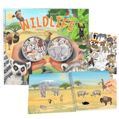 Kreatívna kniha s velvetovými nálepkami Divoká zver