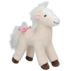 Plyšový koník Miss Melody – krémově bílý, 18 cm