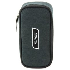 Cieľ Kompaktný čierny melírovaný 21862 penál