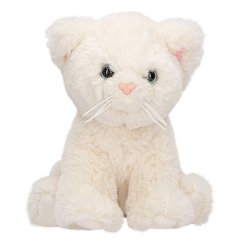 Plyšová kočička Top Model bílá 16 cm