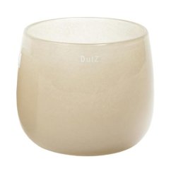 Skleněný květináč DutZ Pot Beige