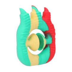 Antistresová hračka Dino World, dinosouří tlapa, zelená, žlutá, červená