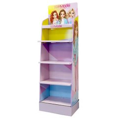 Kartónový stojan Top Model 4 police, rozmery 145 x 60 x 40 cm
