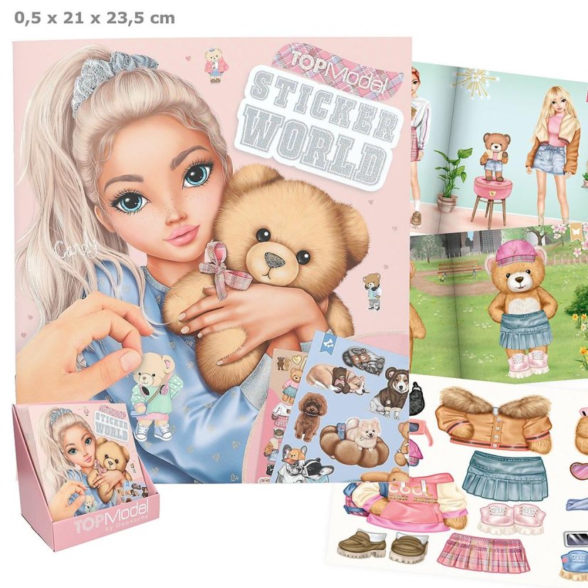 Kreatívny notebook Top Model Stickerworld, Candy a medvede