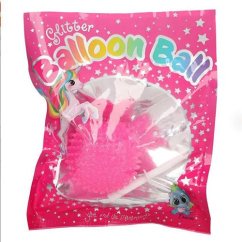 Nafukovacia lopta Ylvi s trblietkami, ružová