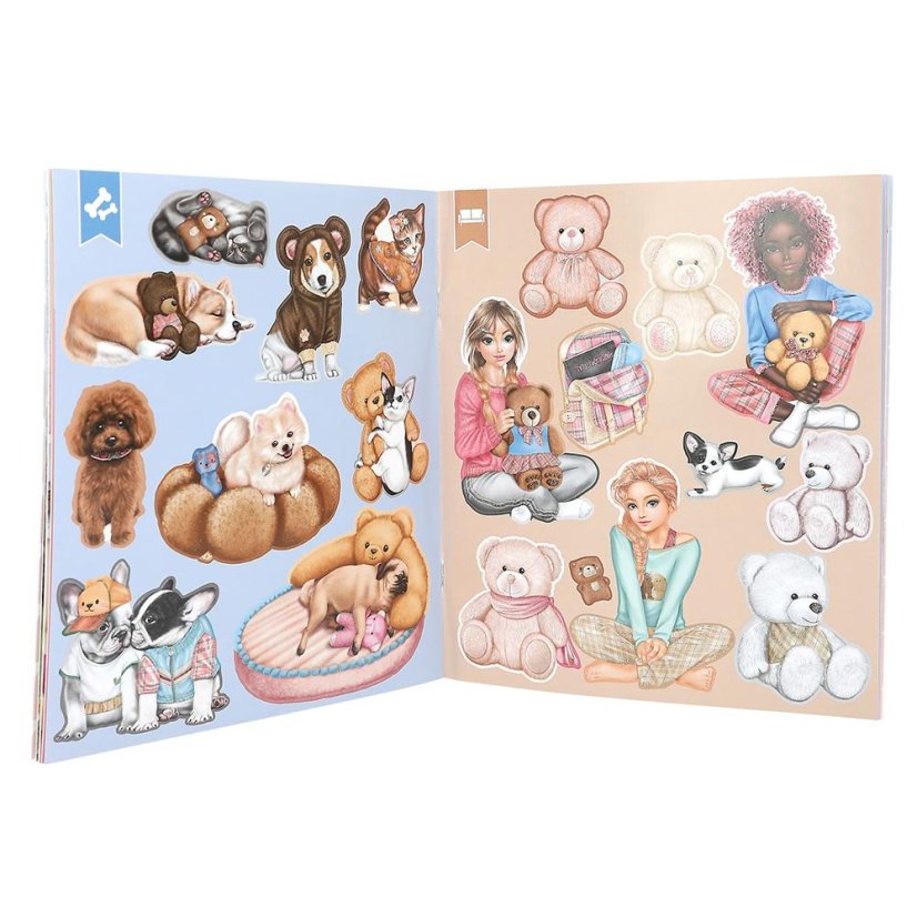 Kreatívny notebook Top Model Stickerworld, Candy a medvede