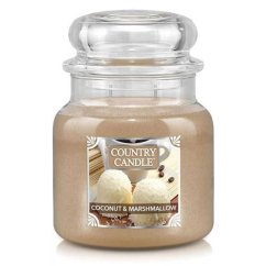 Sviečka Country Candle stredná, kokos a marshmallow