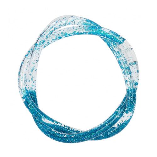 Dvojitý náramok Ylvi s trblietkami, modrý