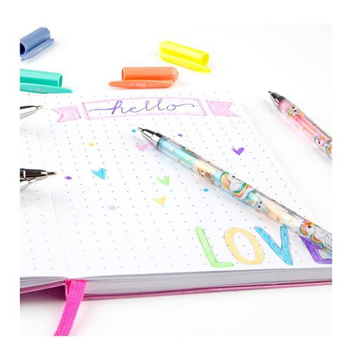 Viacfarebné gélové perá Ylvi, 5 farieb