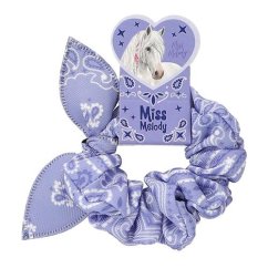 Gumička do vlasů Miss Melody, bílý koník, fialová