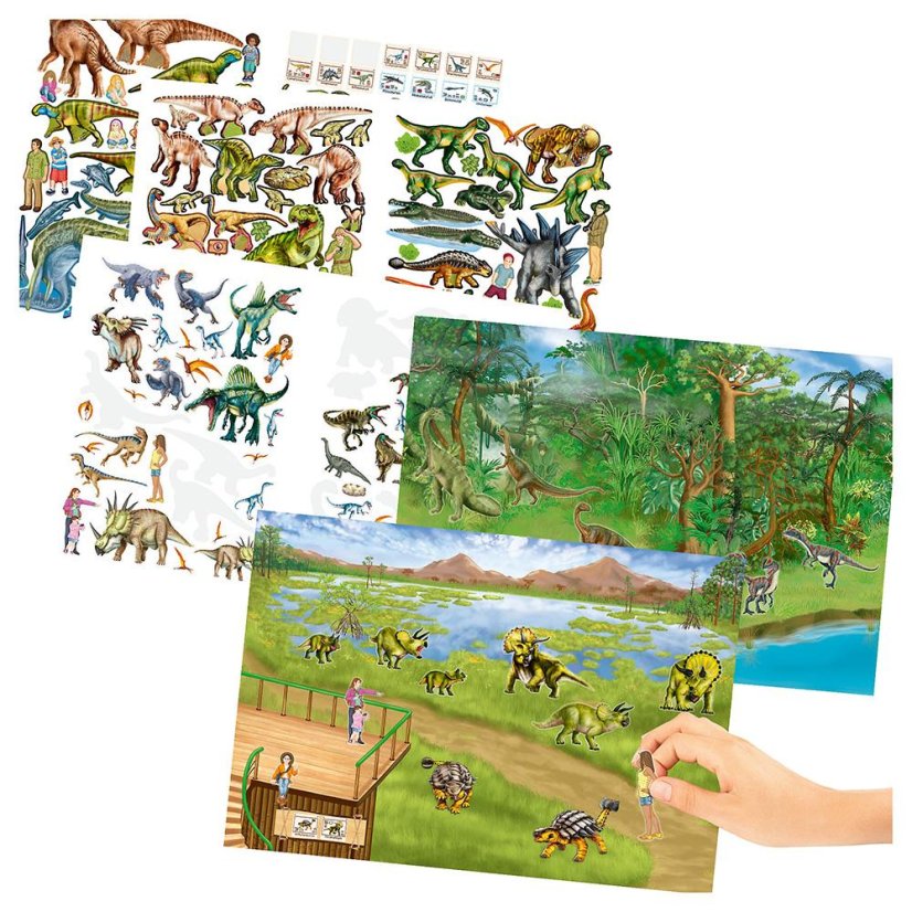 Kreatívna kniha nálepiek „Vytvor si vlastnú Dino ZOO“