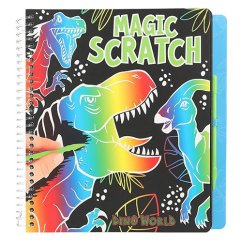 Škrabací sešit se škrabátkem Dino World Magic Scratch