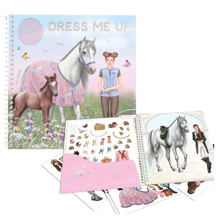 Kreatívna omaľovánka s nálepkami Miss Melody