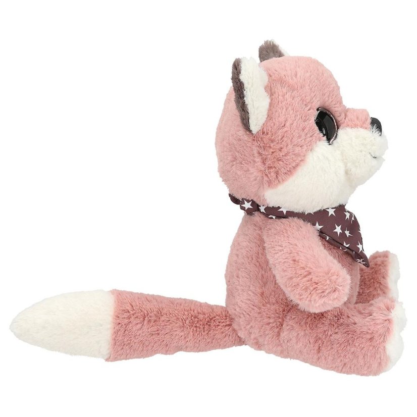 Plyšová lištička Snukis Foxie – 18 cm, růžovo-bílá