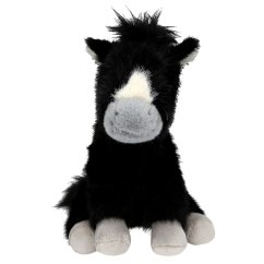 Plyšový koník Miss Melody – černý, 20 cm