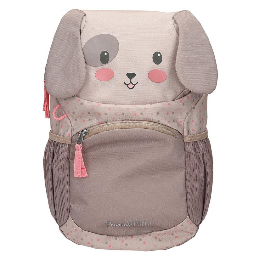 Dětský ergonomický batoh Princess Mimi – pejsek, hnědý
