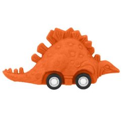 Gumový dinosurus Dino World Stegosurus oranžový