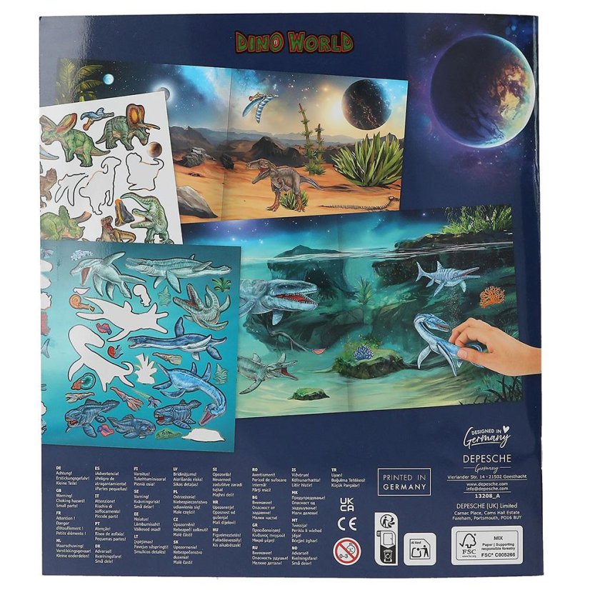 Kreatívna kniha s nálepkami Dino World Nálepkový svet