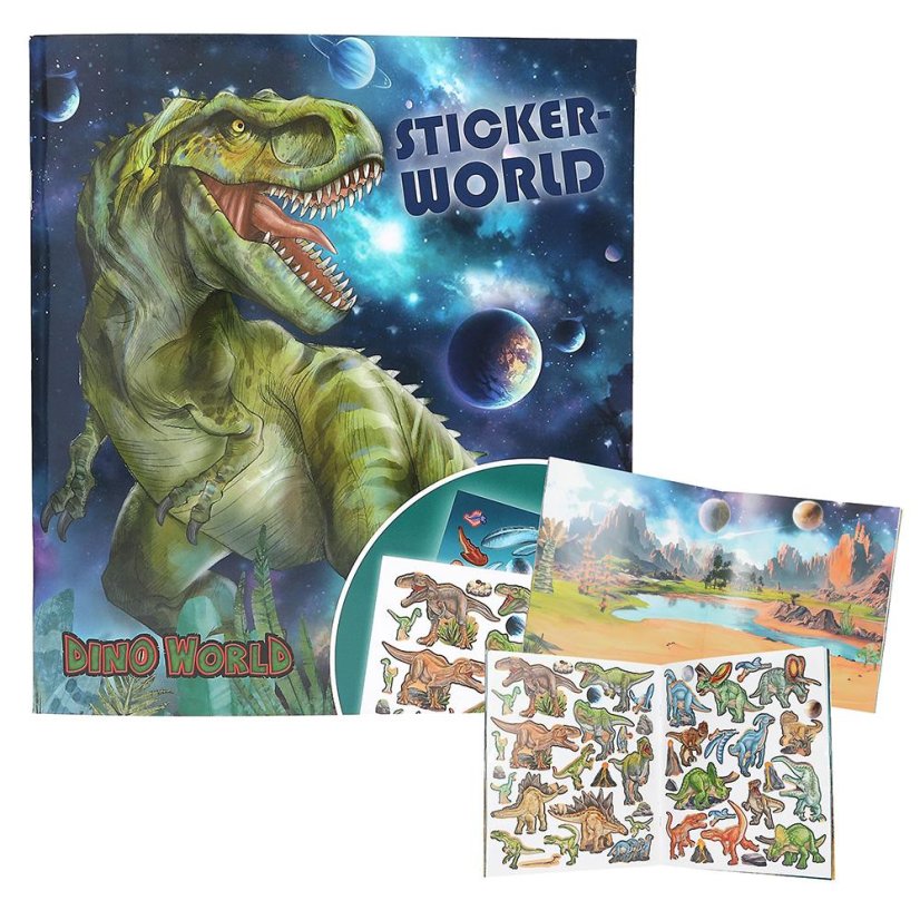 Kreatívna kniha s nálepkami Dino World Nálepkový svet