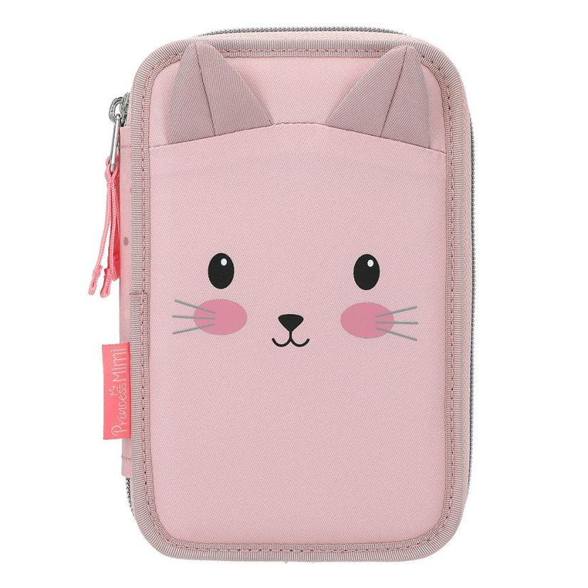 Dvoupatrový penál s výbavou Princess Mimi – kočička, růžový