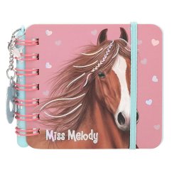 Mini zápisník s kuličkovým perem Miss Melody, hnědý koník