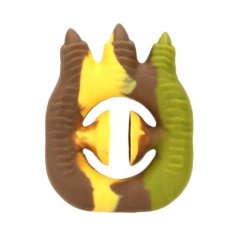 Antistresová hračka Dino World, dinosouří tlapa, hnědá, žlutá, zelená