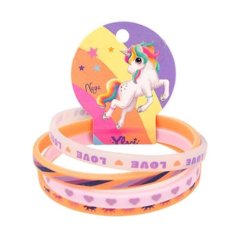 Sada silikonových náramků Ylvi, 4 ks, orange