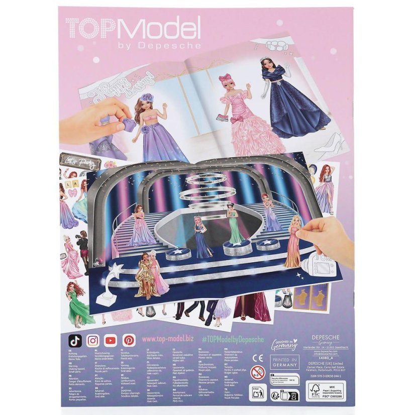 Kreativní sešit se samolepkami Top Model Glamour