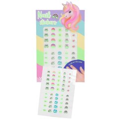 Sada nálepiek na nechty, ktoré svietia v tme Ylvi rainbow