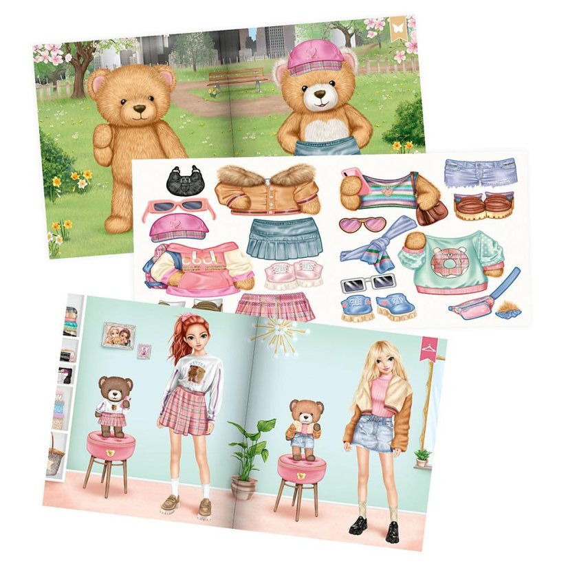 Kreatívny notebook Top Model Stickerworld, Candy a medvede