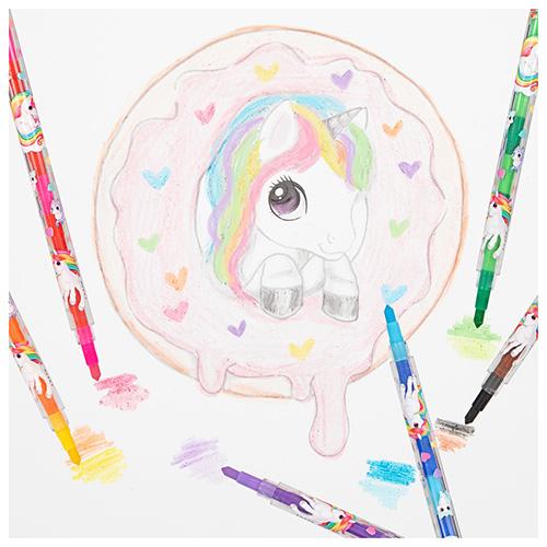 Farebné ceruzky v puzdre s gumou Ylvi Colour Twinnies