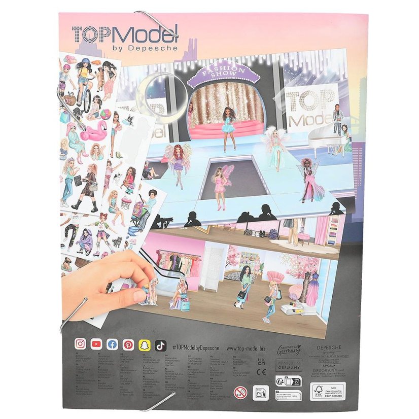 Kreativní sešit Top Model Stickerworld 220 samolepek