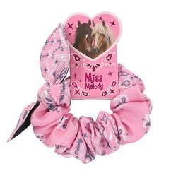 Ozdoba do vlasů Miss Melody, dva hnědí koníci, růžová