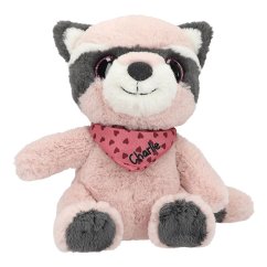 Plyšový medvedík mýval Snukis Charlie – ružovo-hnedý, 18 cm