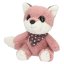Plyšová lištička Snukis Foxie – 18 cm, růžovo-bílá