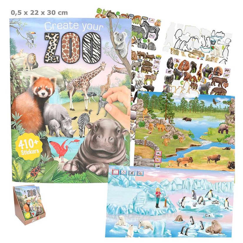 Kreativní sešit se samolepkami "Vytvoř se své ZOO"