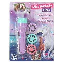 Promítací svítilna Miss Melody, 24 obrázků, 3 kotouče, fialová