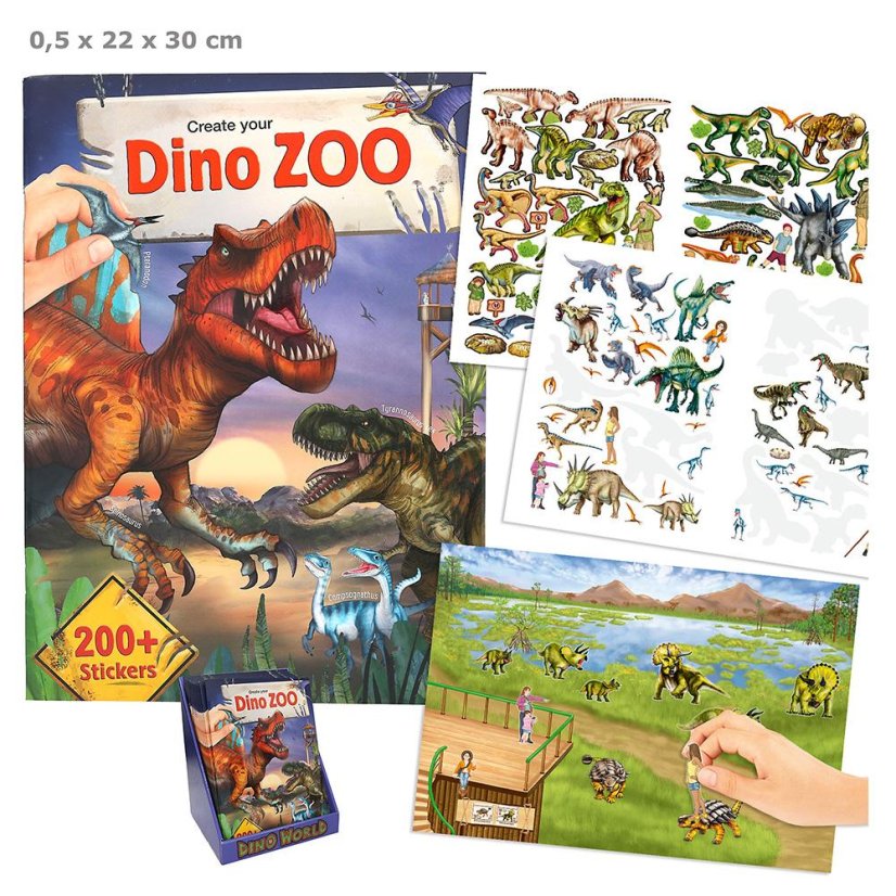 Kreatívna kniha nálepiek „Vytvor si vlastnú Dino ZOO“