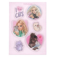 Silikónové nálepky Top Model I Love Cats Christy, Malia & June