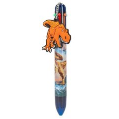 Vícebarevná propiska s přívěskem Dino World T-Rex