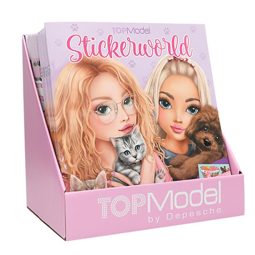 Kreativní sešit Top Model Stickerworld Doggy and Kitts