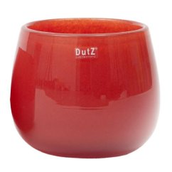 DutZ Pot Červený sklenený kvetináč