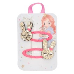 Sponky do vlasů se třpytkami Princess Mimi králíčci