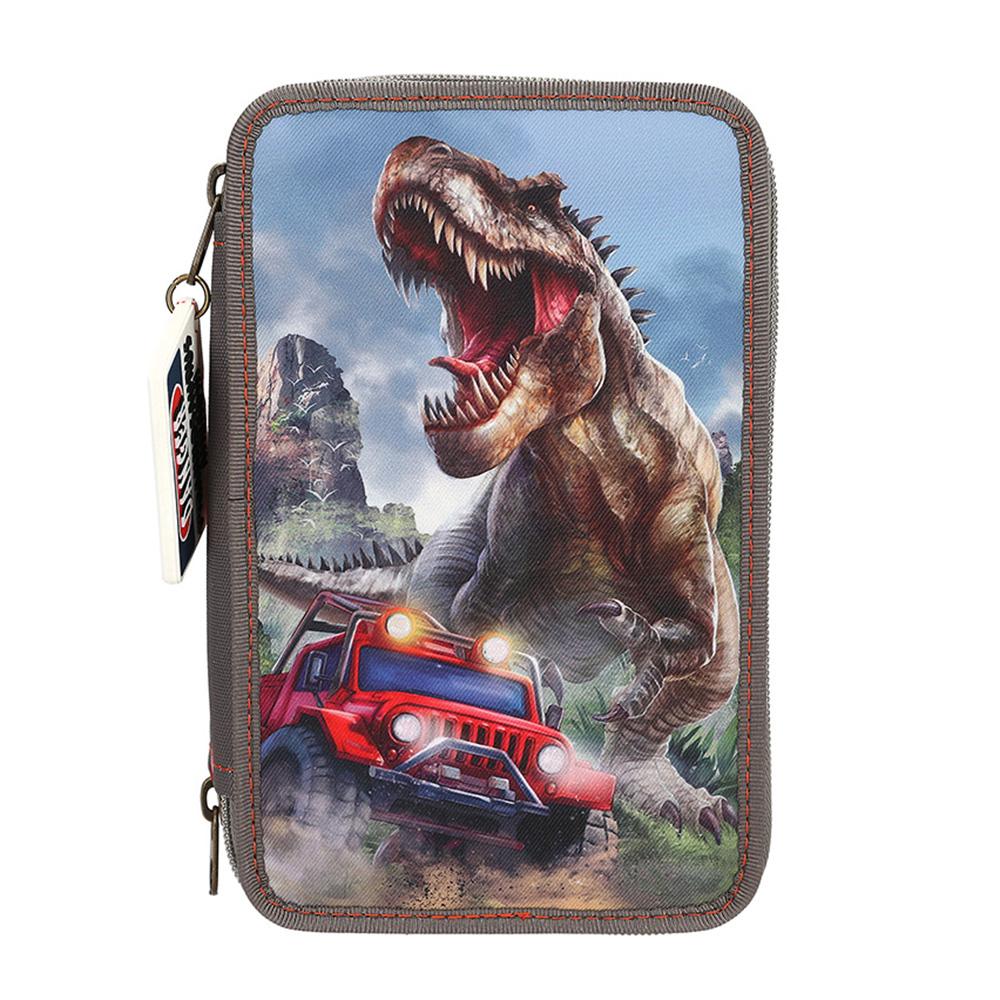 Třípatrový penál s výbavou Dino World