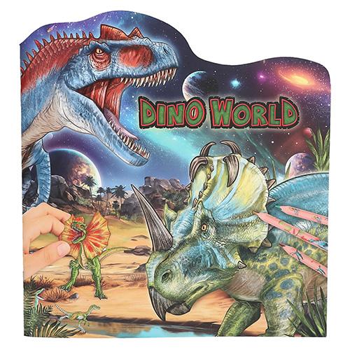 Kreativní omalovánky se samolepkami Dino World